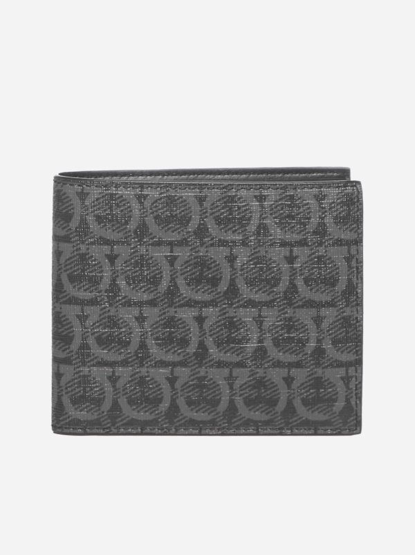 Gancini motif leather bifold wallet