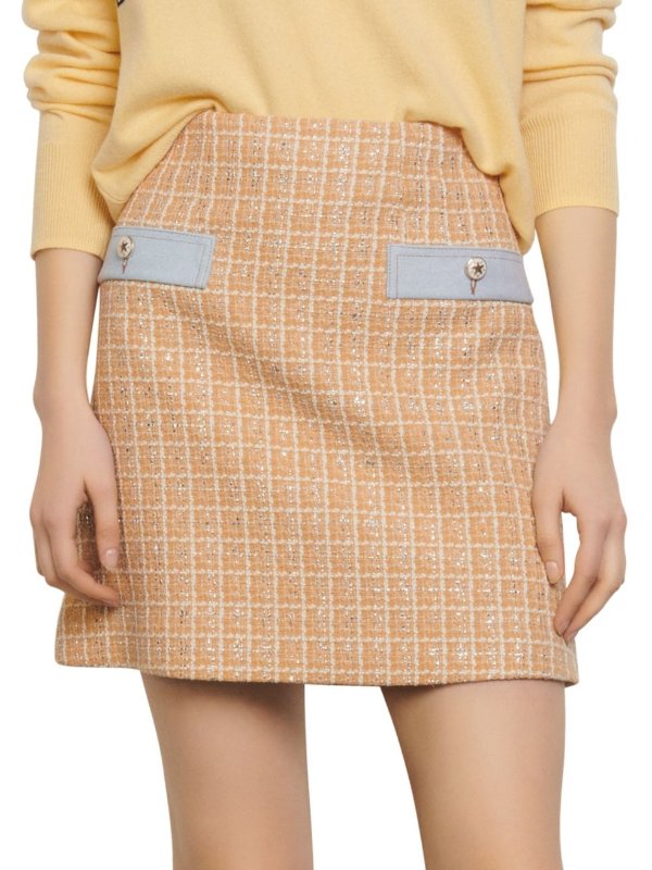 - Melle Tweed Mini Skirt