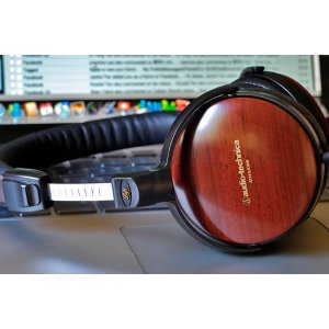 Audio-Technica ATH-ESW9A Portable Wooden Headphones