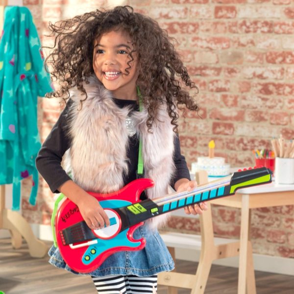 Lil' Symphony Electric Guitar Toy with Lights, Sounds and Adjustable Strap, Gift for Ages 3+, Amazon Exclusive