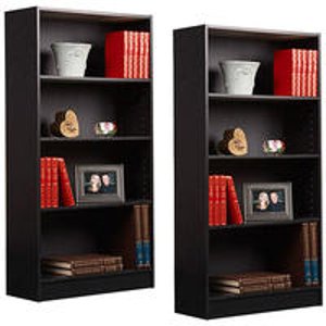 Orion 4-Shelf Bookcases, Set of 2