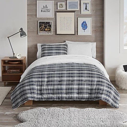 ® Devon Sherpa 3-Piece Reversible Comforter Set | Bed Bath & Beyond