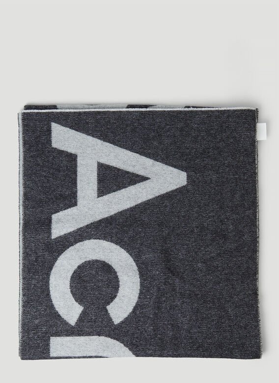 Logo-Jacquard Scarf in Grey