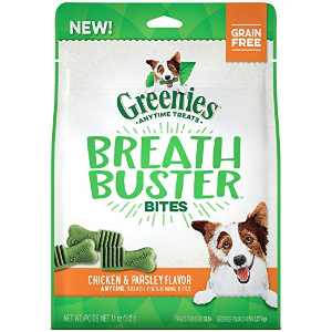 GREENIES BREATH BUSTER Bites Chicken & Parsley Flavor Treats for Dogs 11 Ounces