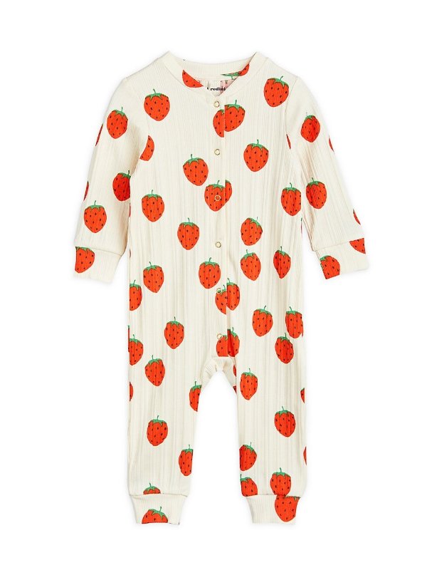 小草莓图案 婴儿连体服