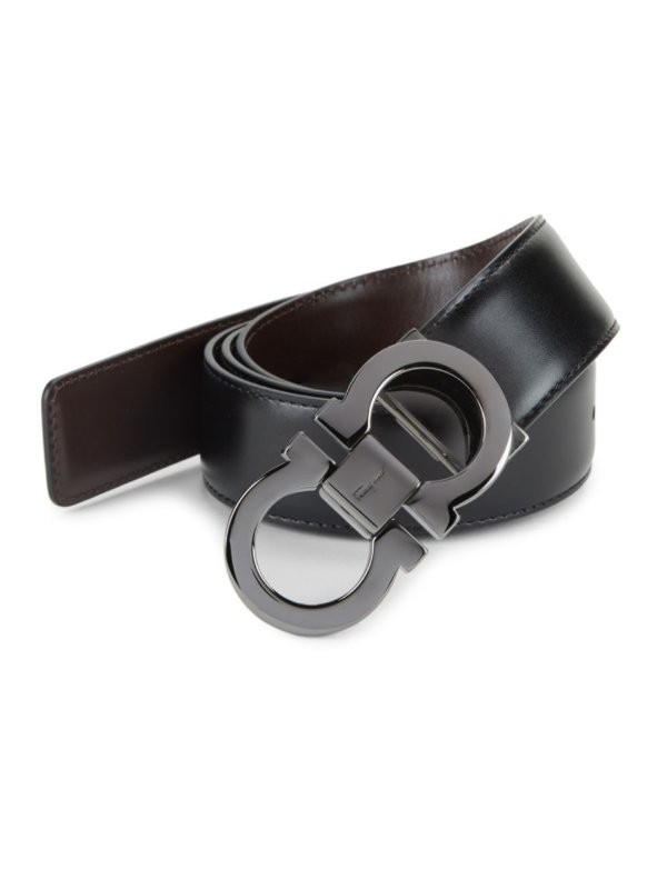 - Adjustable & Reversible Gancini Buckle Belt