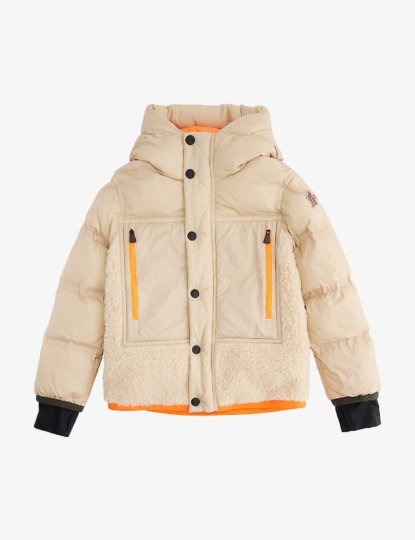 Verlonnaz shell and faux-fur jacket 6-14 years