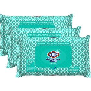 补货：Clorox 抽取式便携消毒湿巾超值3包装 共225片
