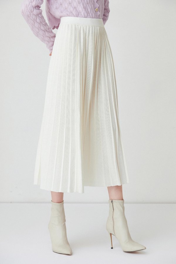 | Bleuenn pleated Knit skirt