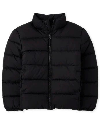 Boys Long Sleeve Puffer Jacket | The Children's Place - BLACK