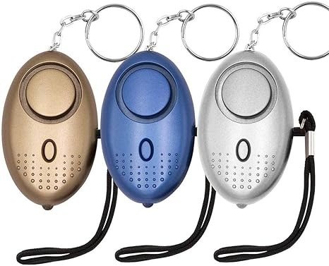 Safe Sound Personal Alarm, 3 Pack 145DB Personal Security Alarm Keychain with LED Lights, Emergency Safety Alarm for Women, Men, Children, Elderly