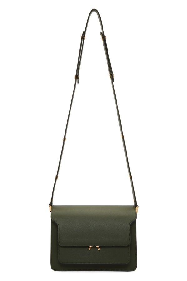Green Saffiano Medium Trunk Bag