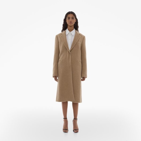 Tailored Wool-Blend Coat