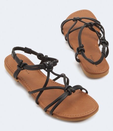 Faux Leather Knotted Sandal