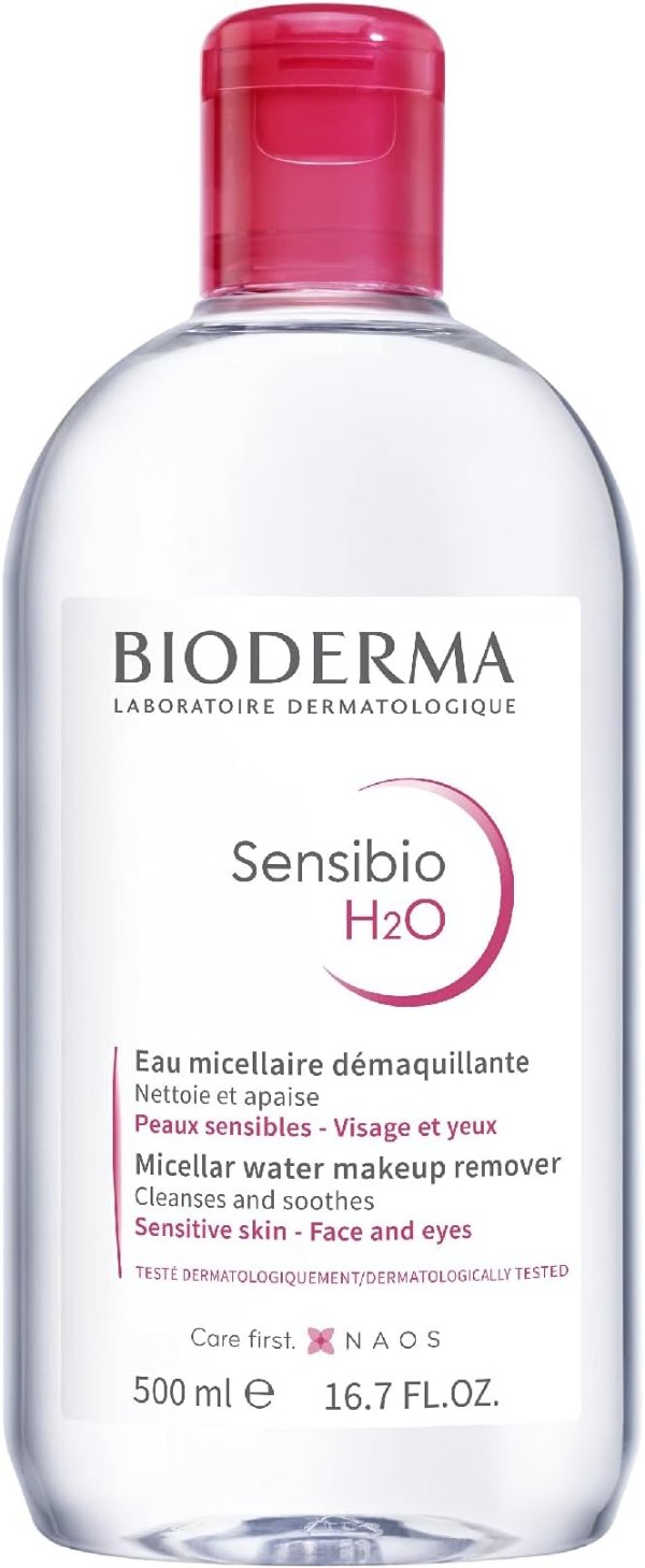 Sensibio H2O 舒缓胶束清洁卸妆液，适用于敏感的肌肤、面部和眼部