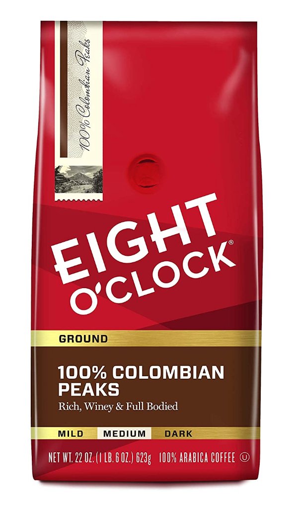 哥伦比亚中度烘焙研磨咖啡 22oz