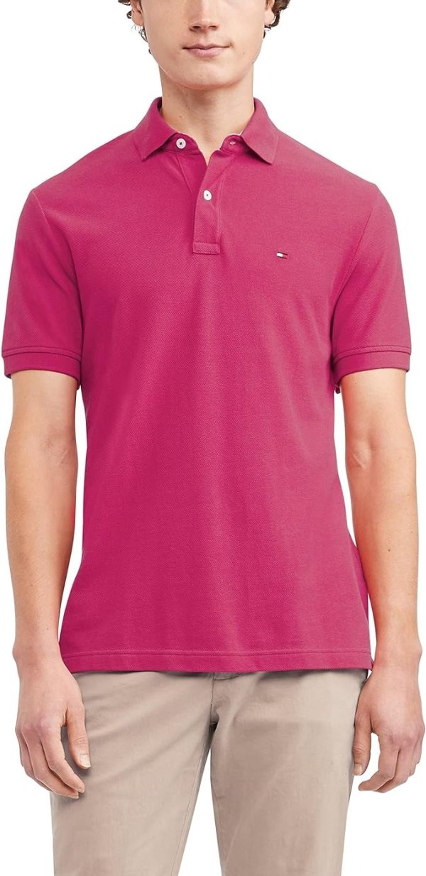 Men's Short Sleeve Cotton Pique Polo Shirt in Regular Fit