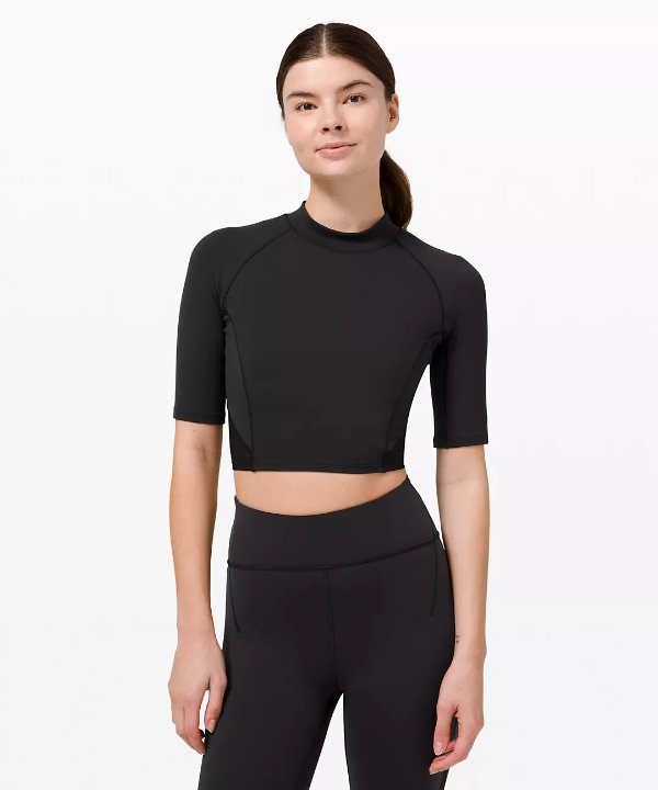 Everlux™ and Mesh Cropped Short Sleeve | Women's Short Sleeve Shirts | lululemon