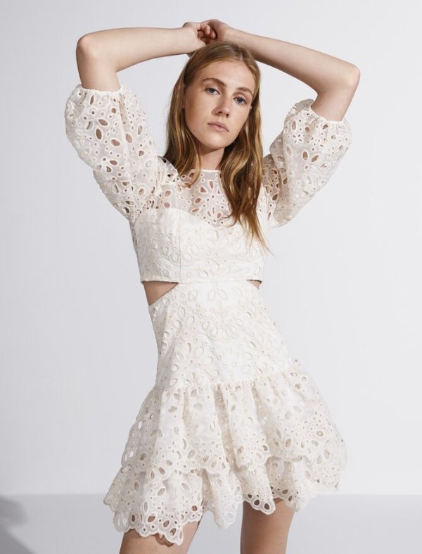 221RIVAGE Eyelet mini dress with cut-outs