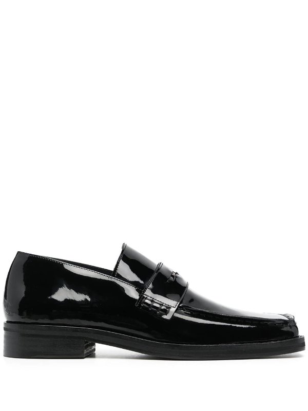 patent penny leather loafers