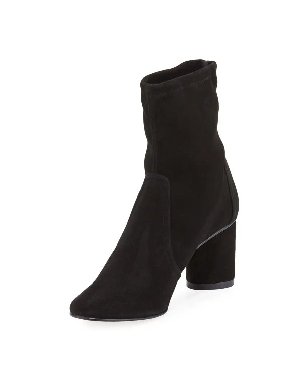 Margot Suede Pull-On Booties