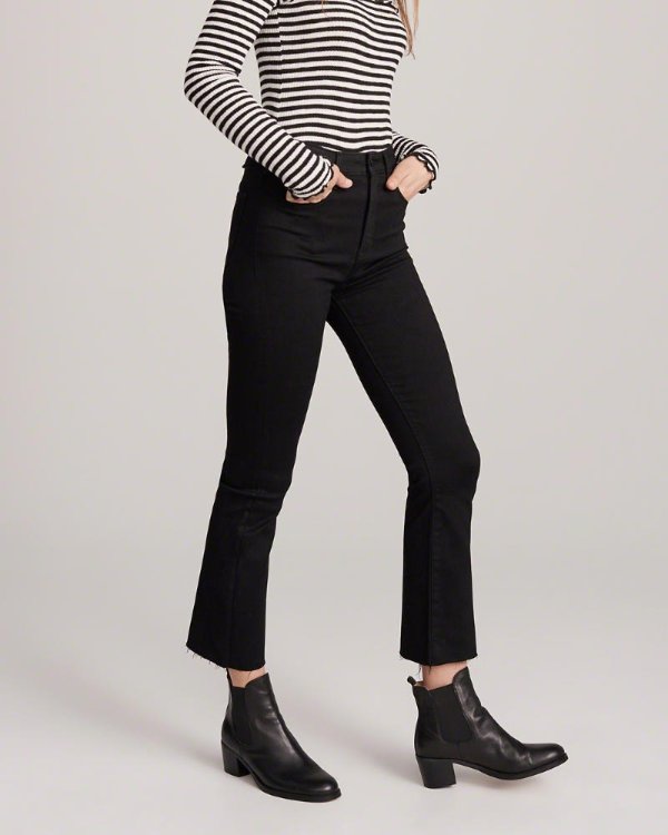 Womens High Rise Ankle Flare Jeans | Womens Up To 70% Off Select Styles | Abercrombie.com