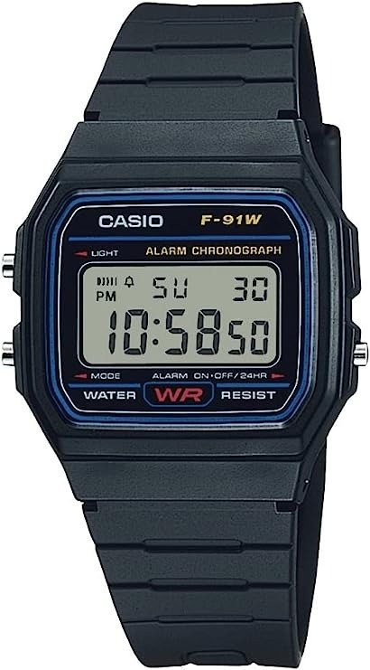 F91W-1 Classic Resin Strap Digital Sport Watch