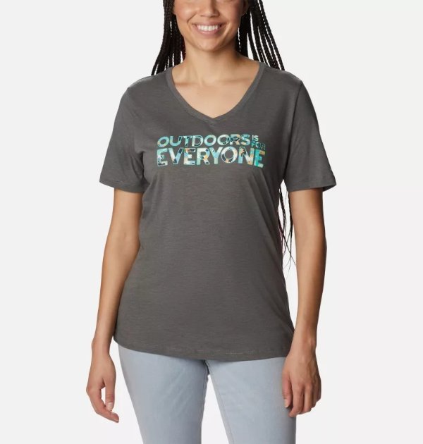 Women's Bluebird Day™ Relaxed V-Neck Shirt 运动T恤
