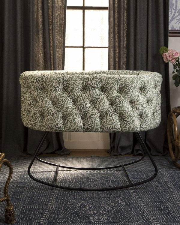 Aristot Printed Tufted Bassinet with Dondolo Base