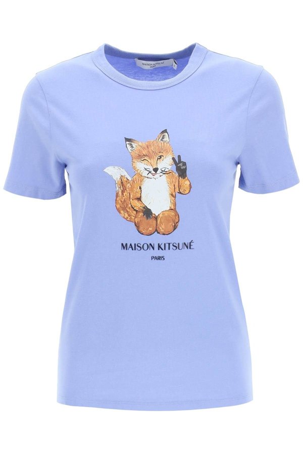 all right fox print t-shirt