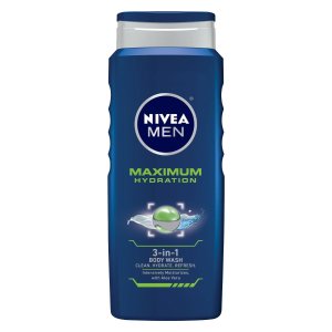 NIVEA MEN Maximum Hydration 3-in-1 Body Wash with Aloe Vera, 16.9 oz Bottle (Pack of 3)