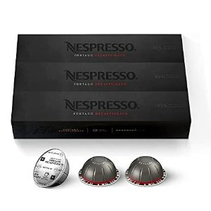 Nespresso Vertuo Fortado Decaffeinato, Gran Lungo, 30 Count Coffee Capsules