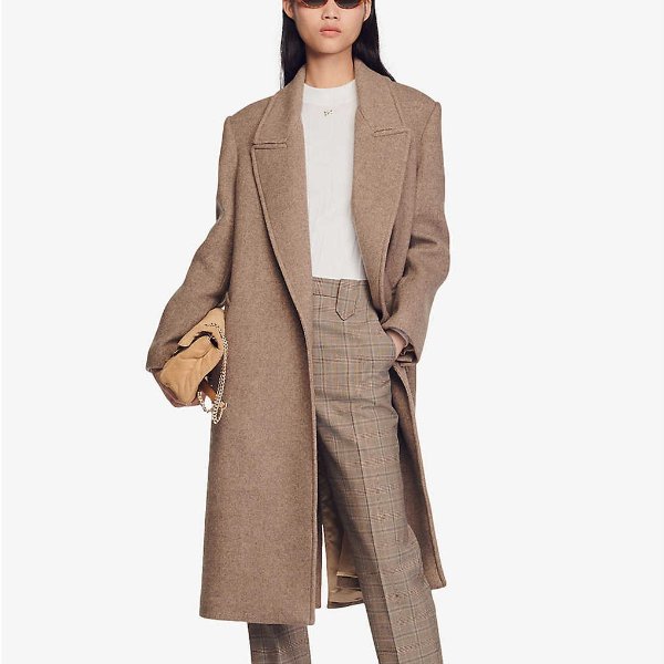Falcone double-faced straight-fit wool coat