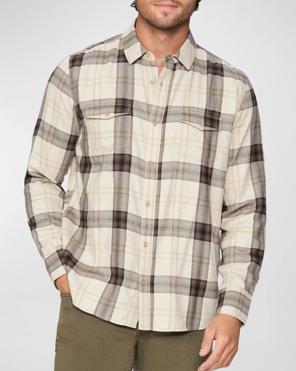Men's Everett Plaid Flannel Sport Shirt