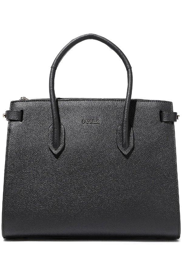 Pin small pebbled-leather tote