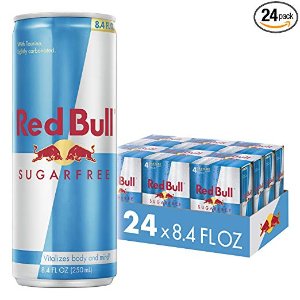 Red Bull Energy Drink Sugar Free 24 Pack of 8.4 Fl Oz, Sugarfree (6 Packs of 4)