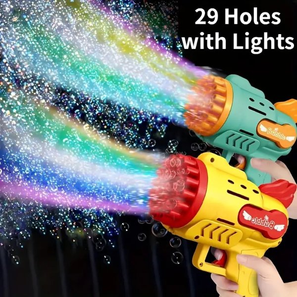 Electric Bubble Gun Machine Kids Portable Outdoor Party Toy With Led Light Perfect Gift For Children Batteries Bubble Fluid Not Included - Toys & Games - Temu