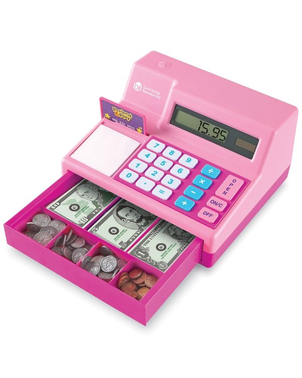 Pretend & Play Calculator Cash Register in Pink