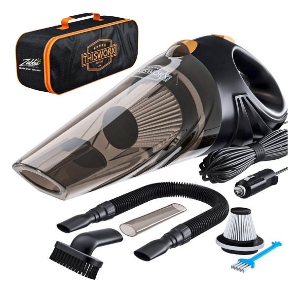 ThisWorx for Portable Car Vacuum Cleaner Black