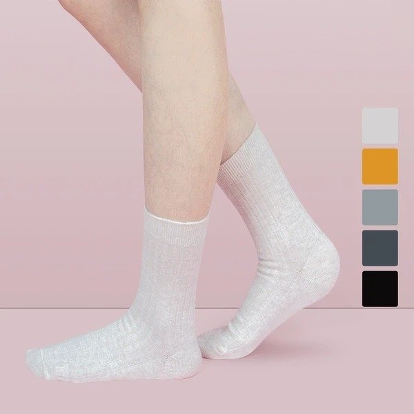 Women's Fine Stiched Ribbed Socks - 3/5 Pairs