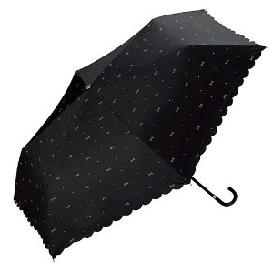 W.P.C 防晒防紫外线轻量折叠遮阳伞 黑色蝴蝶结款 特价