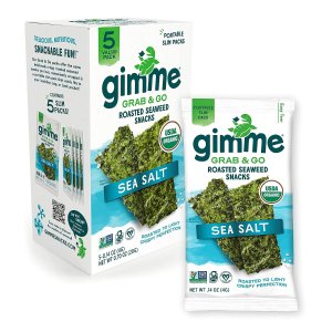 gimMe Grab & Go 有机海盐口味烤海苔 5包装