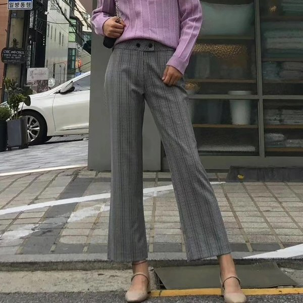 Formal Checkered Trousers