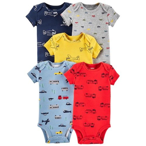 Baby Boy Carter's 5-pack Transportation Graphic Bodysuits