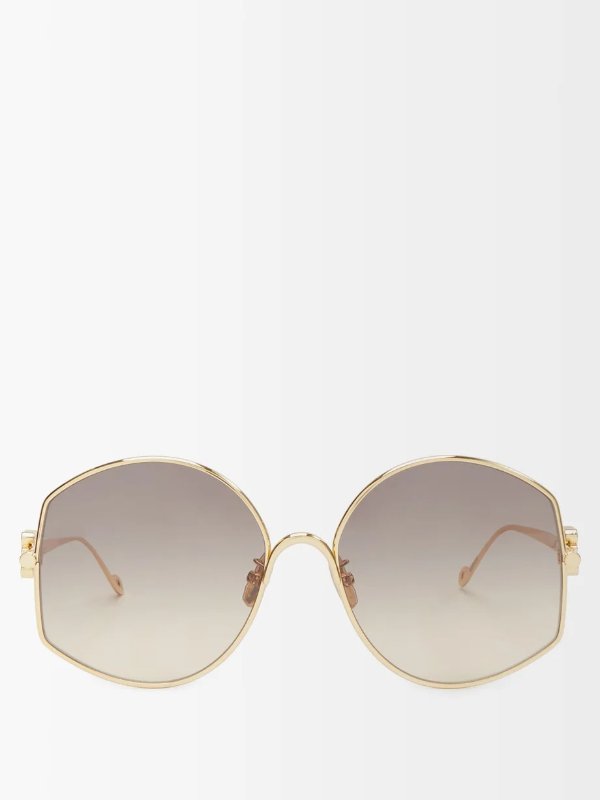 Anagram round metal sunglasses | Loewe
