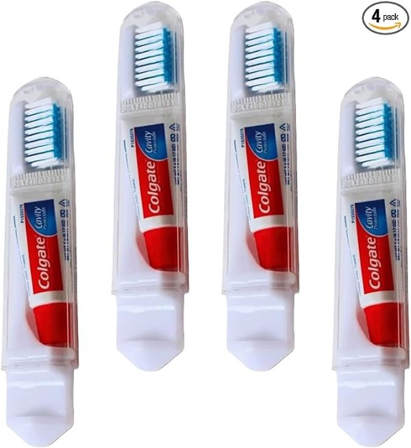 旅行迷你牙刷牙膏4件套