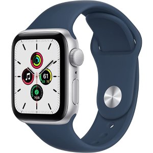 银色2021 Apple Watch SE (GPS, 40mm)智能手表