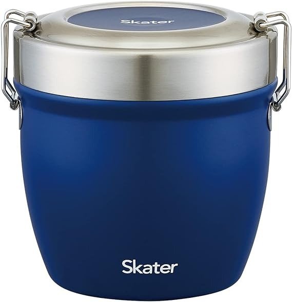 STLBD6AG-A Insulated Lunch Box, Bowl-Shaped, Stainless Steel, 19.7 fl oz (550 ml), Blue