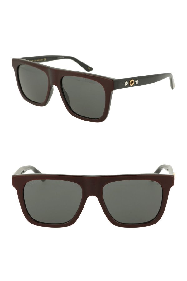 Core 54mm Flat Top Sunglasses