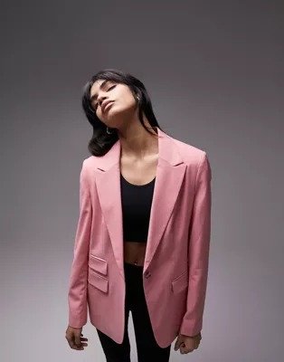 slim feminine jacket in pink - part of a set